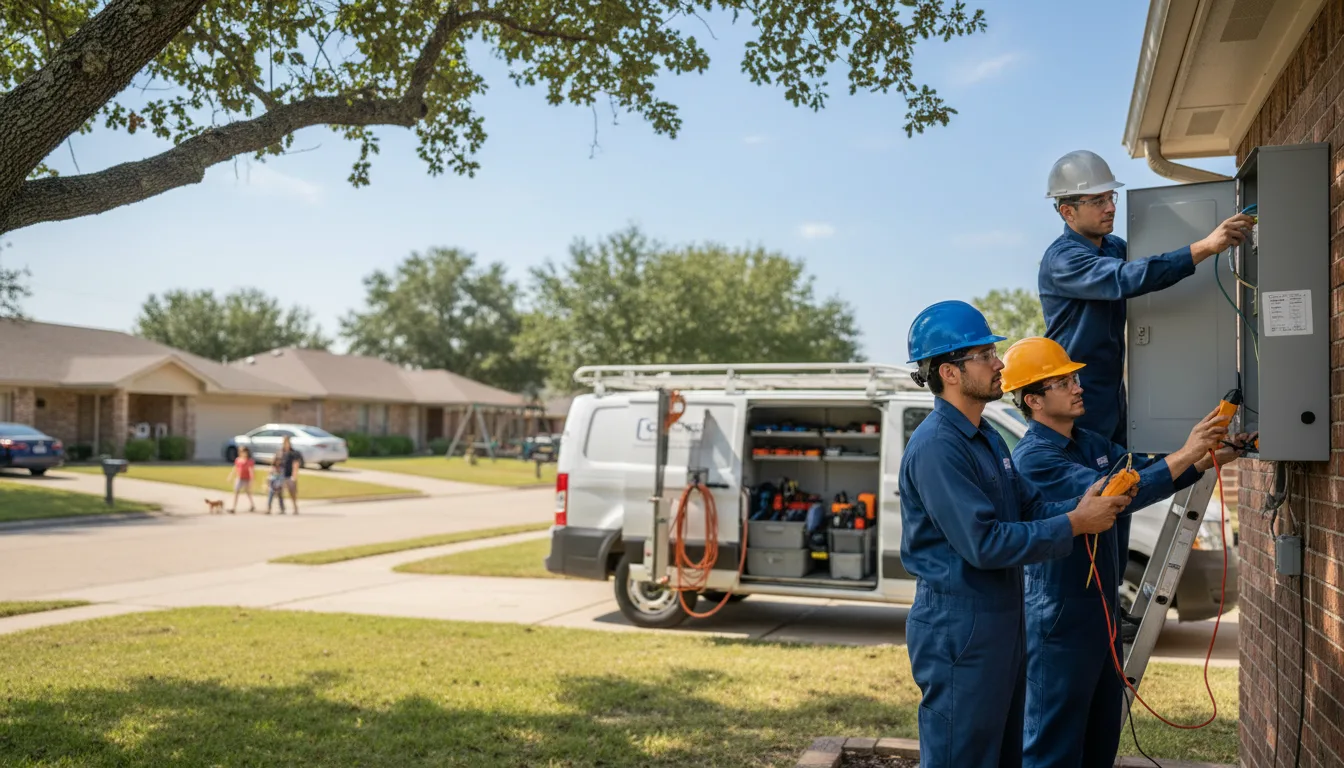 Certified electrician providing emergency electrical services in Floydada, TX